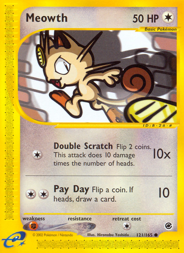 Meowth (121/165) [Expedition: Base Set] | Enigma On Main