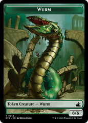 Elf Knight // Wurm Double-Sided Token [Ravnica Remastered Tokens] | Enigma On Main