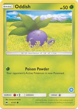 Oddish (4/147) (Deck Exclusive #11) [Sun & Moon: Trainer Kit - Alolan Ninetales] | Enigma On Main