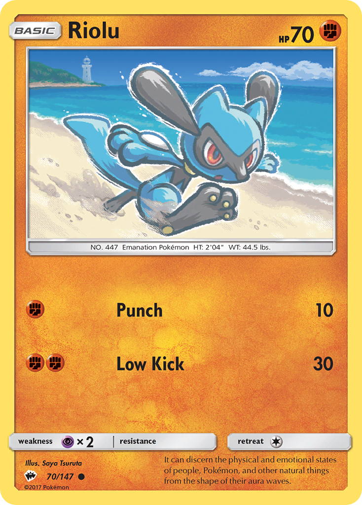 Riolu (70/147) [Sun & Moon: Burning Shadows] | Enigma On Main