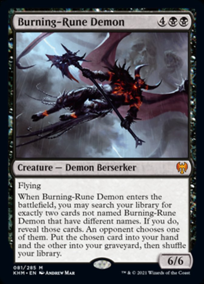 Burning-Rune Demon [Kaldheim] | Enigma On Main