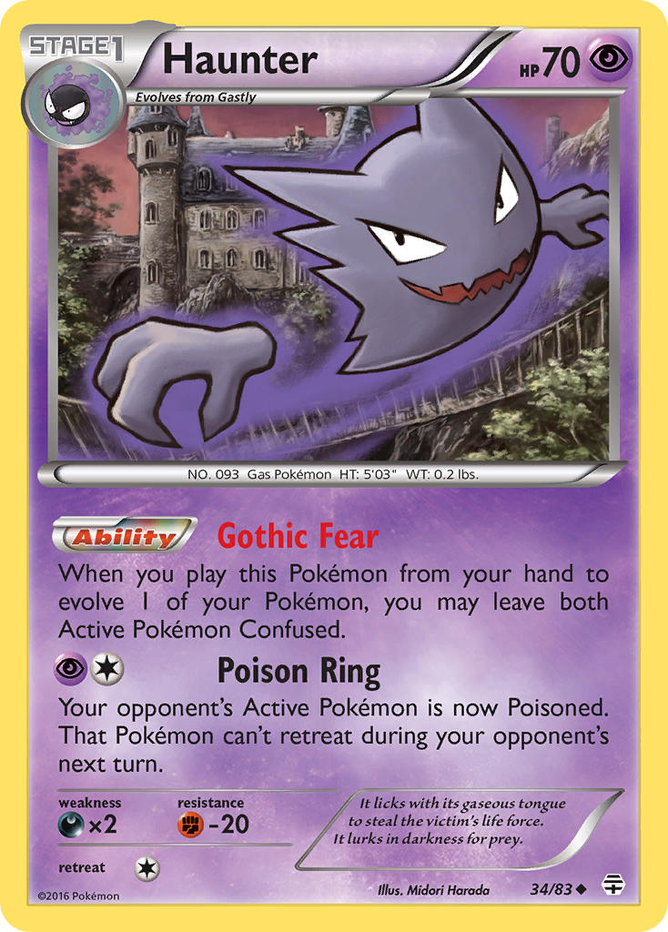 Haunter (34/83) [XY: Generations] | Enigma On Main