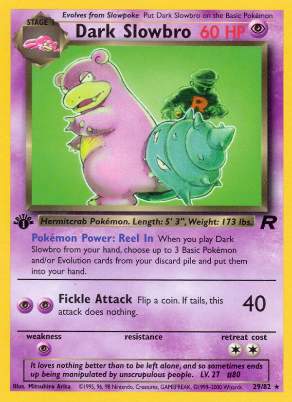 Dark Slowbro (29/82) [Team Rocket 1st Edition] | Enigma On Main