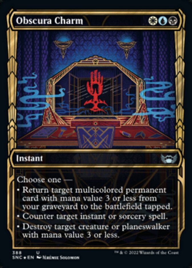 Obscura Charm (Showcase Golden Age Gilded Foil) [Streets of New Capenna] | Enigma On Main