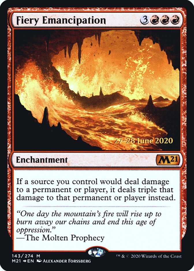 Fiery Emancipation  [Core Set 2021 Prerelease Promos] | Enigma On Main