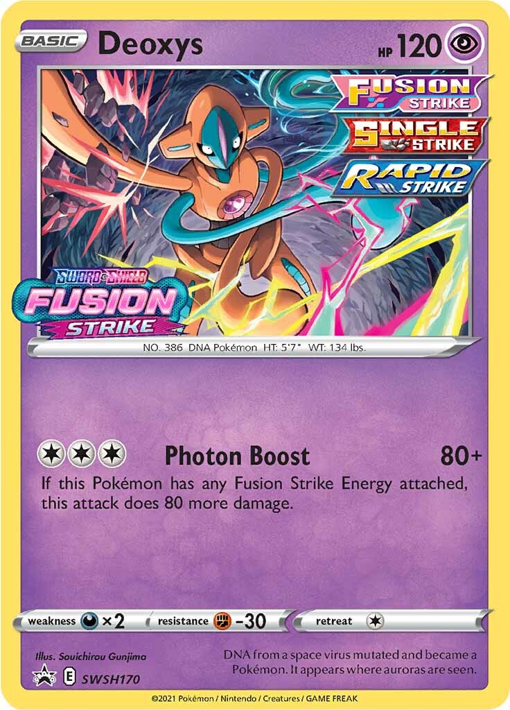 Deoxys (SWSH170) (Prerelease Promo) [Sword & Shield: Black Star Promos] | Enigma On Main