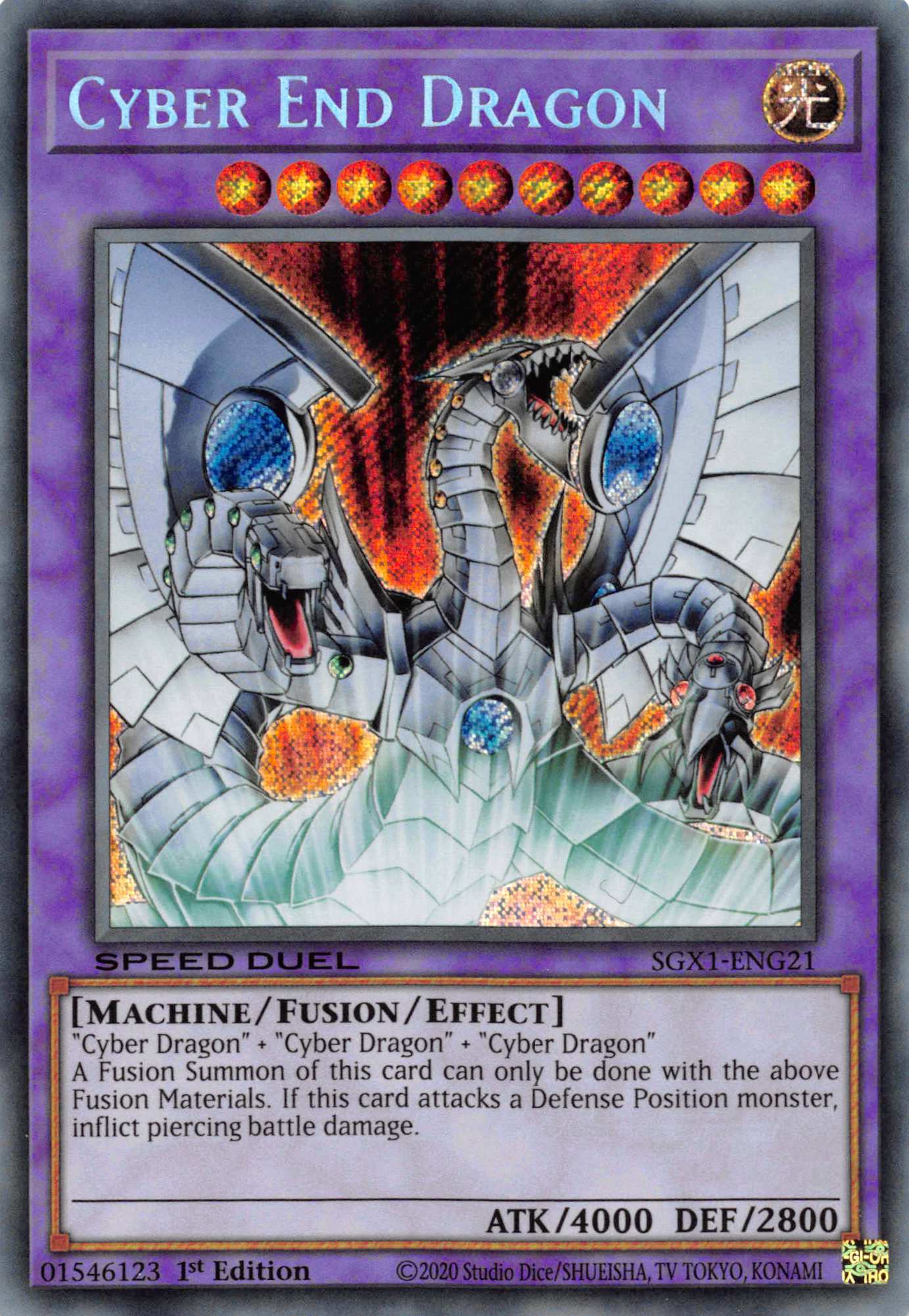 Cyber End Dragon [SGX1-ENG21] Secret Rare | Enigma On Main