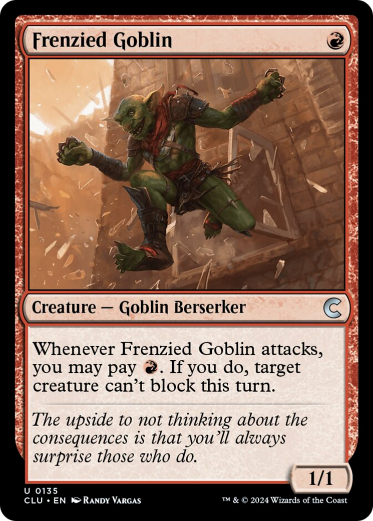 Frenzied Goblin [Ravnica: Clue Edition] | Enigma On Main