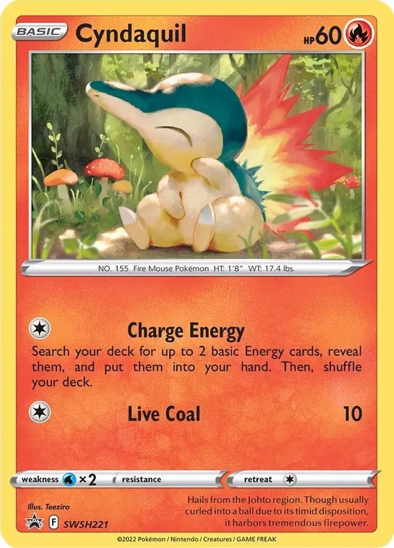 Cyndaquil (SWSH221) (Cosmos Holo) [Sword & Shield: Black Star Promos] | Enigma On Main