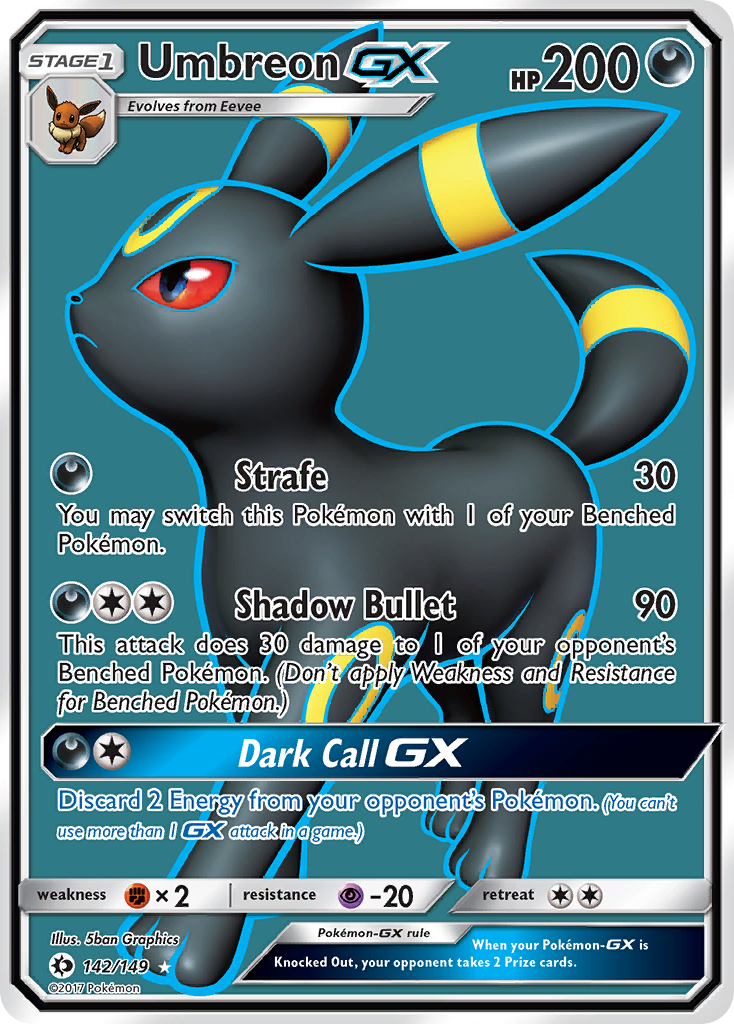 Umbreon GX (142/149) [Sun & Moon: Base Set] | Enigma On Main