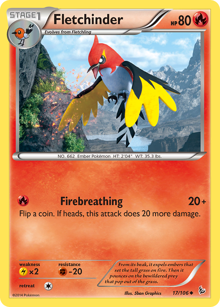 Fletchinder (17/106) [XY: Flashfire] | Enigma On Main