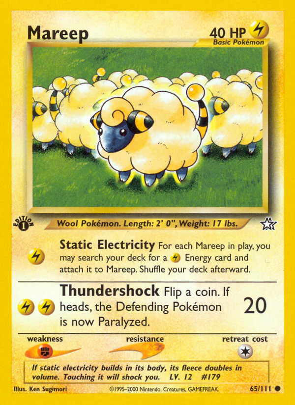 Mareep (65/111) [Neo Genesis 1st Edition] | Enigma On Main