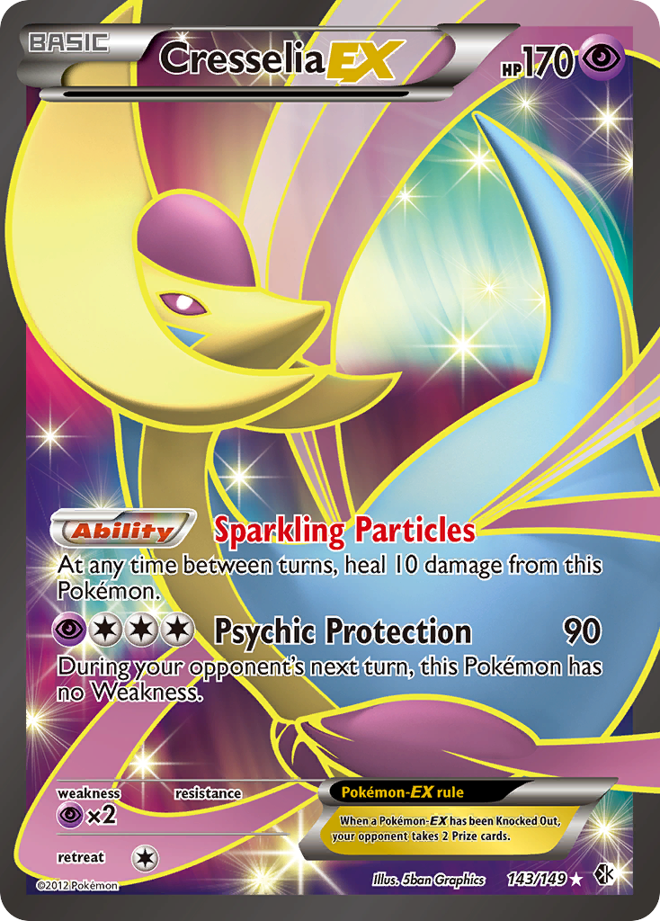 Cresselia EX (143/149) [Black & White: Boundaries Crossed] | Enigma On Main