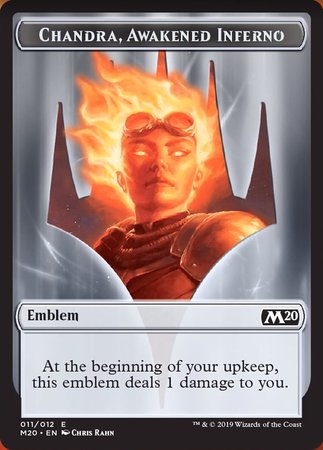 Emblem - Chandra, Awakened Inferno [Core Set 2020 Tokens] | Enigma On Main