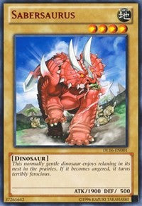 Sabersaurus (Red) [Duelist League Promo] [DL16-EN001] | Enigma On Main