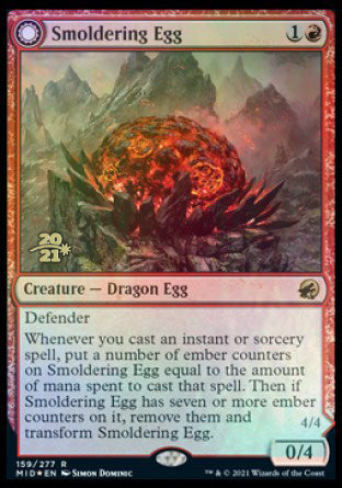 Smoldering Egg // Ashmouth Dragon [Innistrad: Midnight Hunt Prerelease Promos] | Enigma On Main