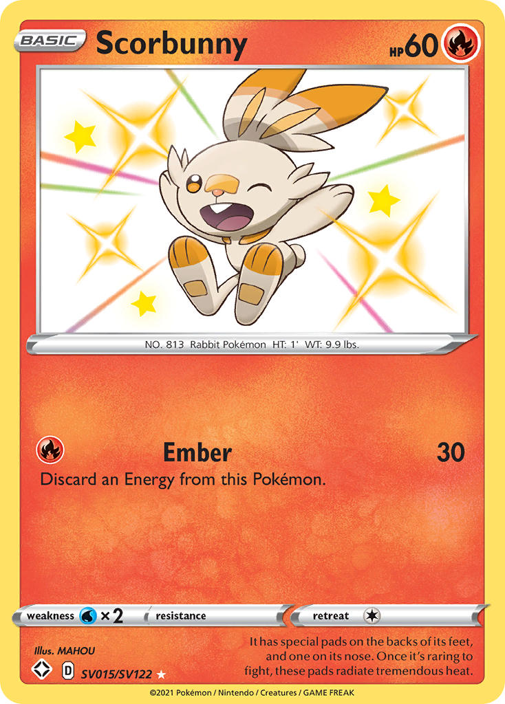 Scorbunny (SV015/SV122) [Sword & Shield: Shining Fates] | Enigma On Main