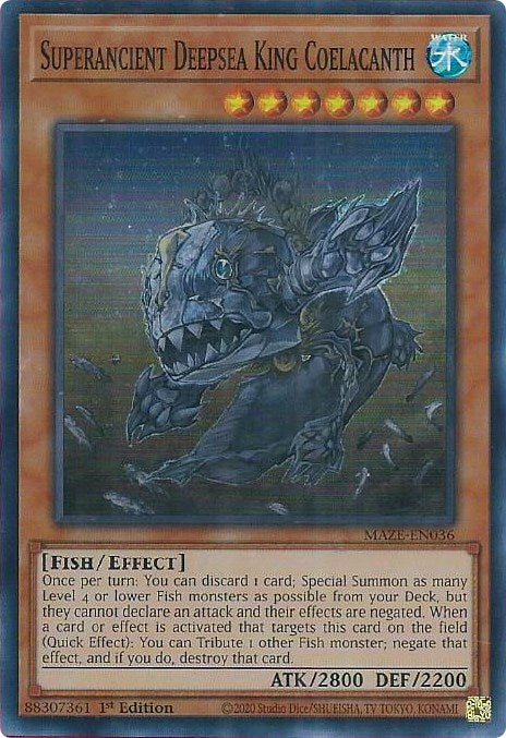 Superancient Deepsea King Coelacanth [MAZE-EN036] Super Rare | Enigma On Main