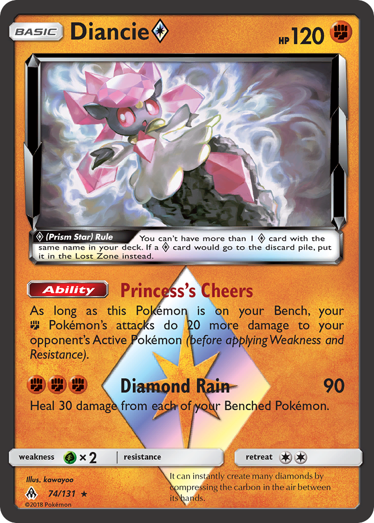 Diancie (74/131) (Prism Star) [Sun & Moon: Forbidden Light] | Enigma On Main