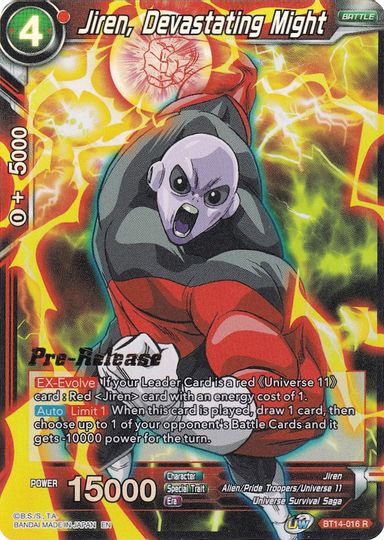 Jiren, Devastating Might (BT14-016) [Cross Spirits Prerelease Promos] | Enigma On Main