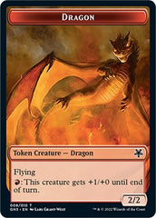 Dragon // Elf Warrior Double-Sided Token [Game Night: Free-for-All Tokens] | Enigma On Main