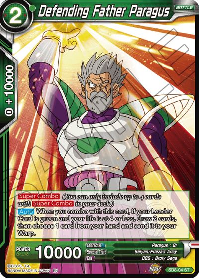 Defending Father Paragus (Reprint) (SD8-04) [Battle Evolution Booster] | Enigma On Main