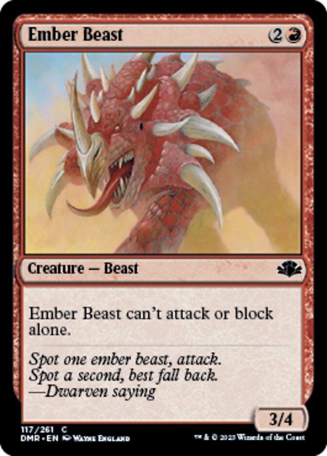 Ember Beast [Dominaria Remastered] | Enigma On Main