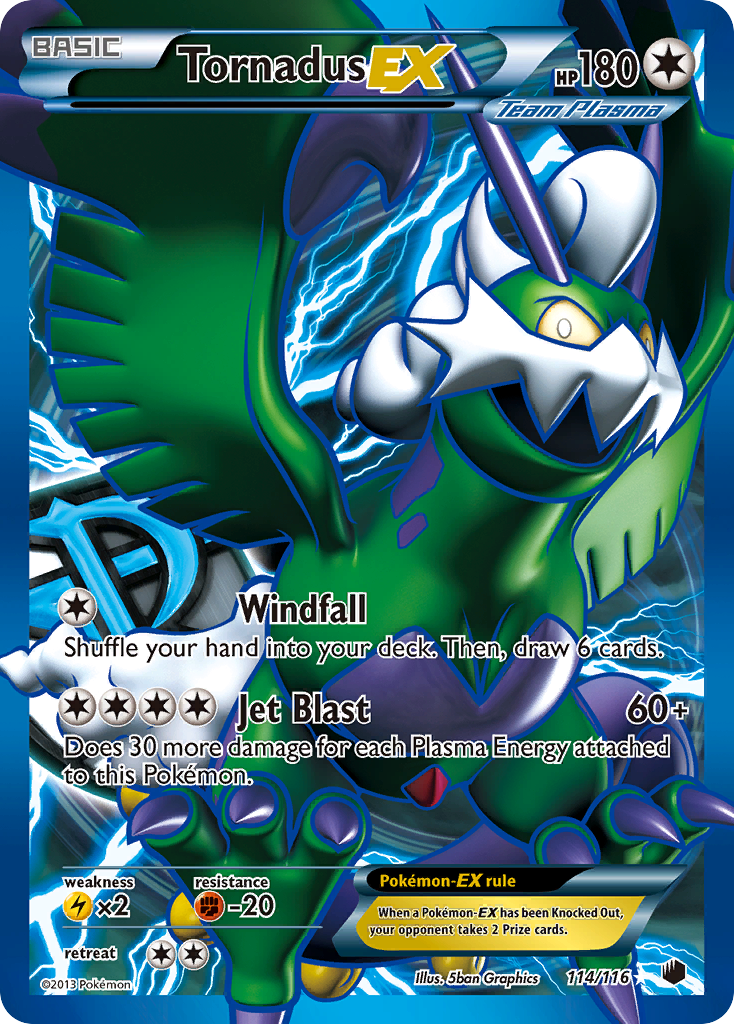 Tornadus EX (114/116) [Black & White: Plasma Freeze] | Enigma On Main