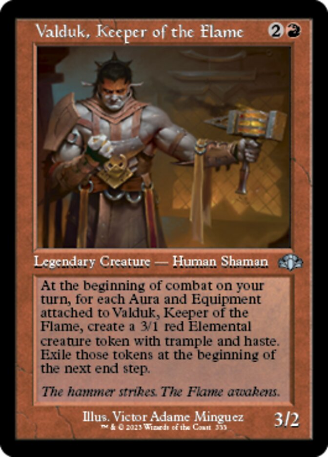 Valduk, Keeper of the Flame (Retro) [Dominaria Remastered] | Enigma On Main