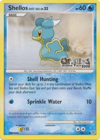 Shellos East Sea (106/132) (Origins Game Fair 2008) [Nintendo: Black Star Promos] | Enigma On Main