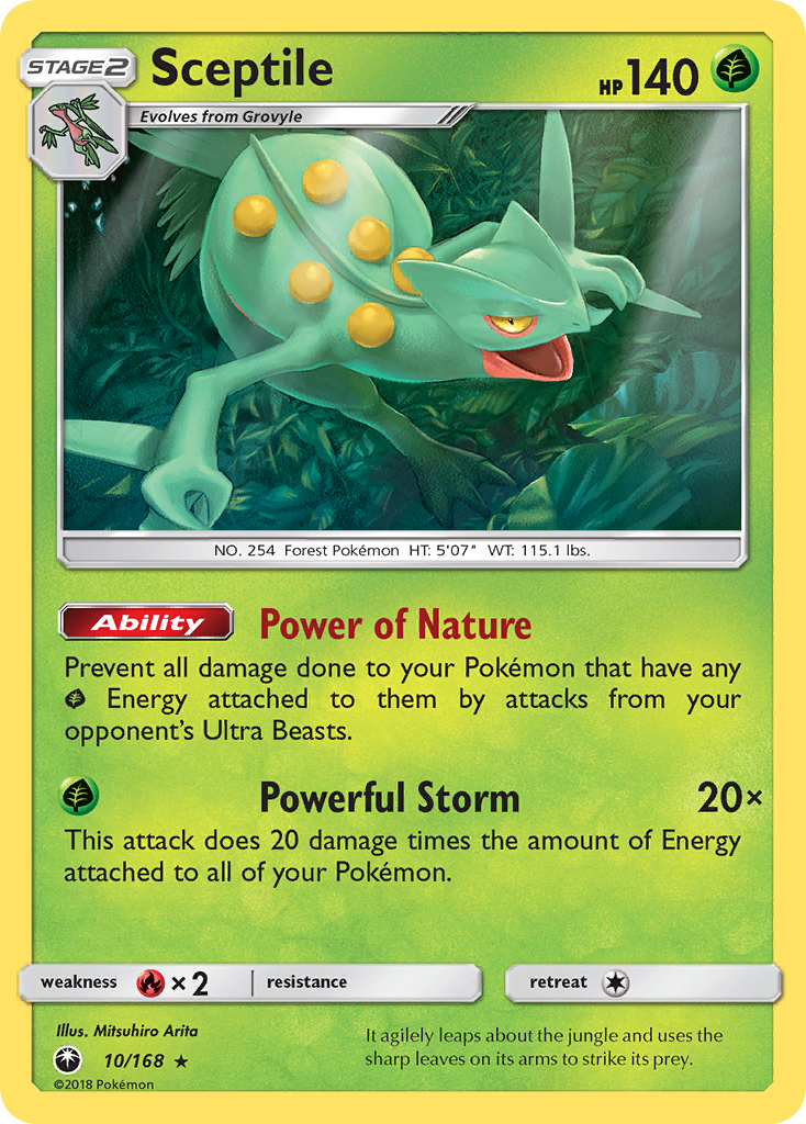 Sceptile (10/168) [Sun & Moon: Celestial Storm] | Enigma On Main