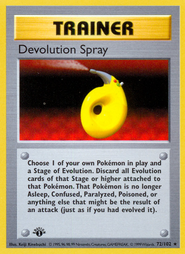 Devolution Spray (72/102) (Shadowless) [Base Set 1st Edition] | Enigma On Main