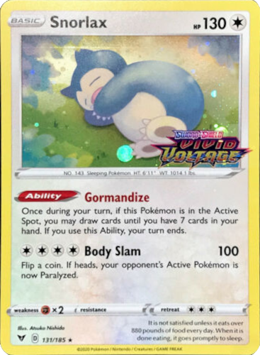 Snorlax (131/185) [Sword & Shield: Black Star Promos] | Enigma On Main