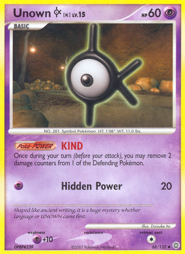 Unown K (68/132) [Diamond & Pearl: Secret Wonders] | Enigma On Main