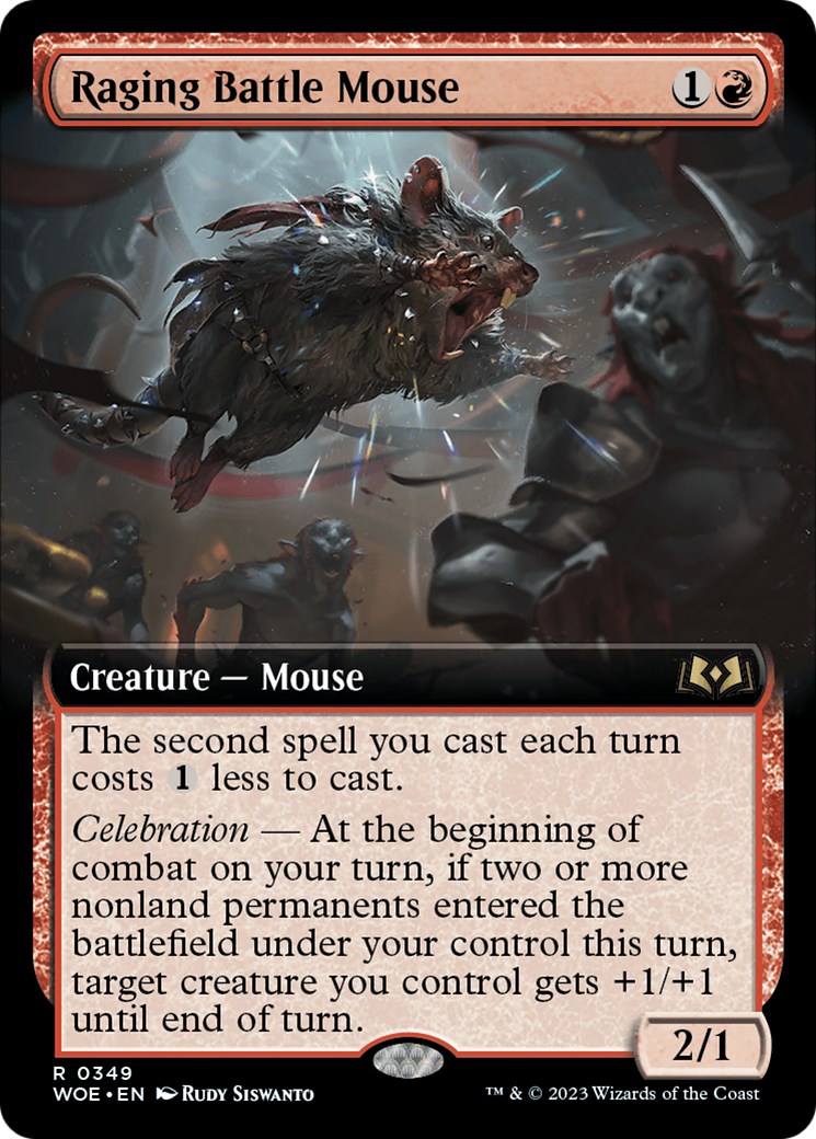 Raging Battle Mouse (Extended Art) [Wilds of Eldraine] | Enigma On Main