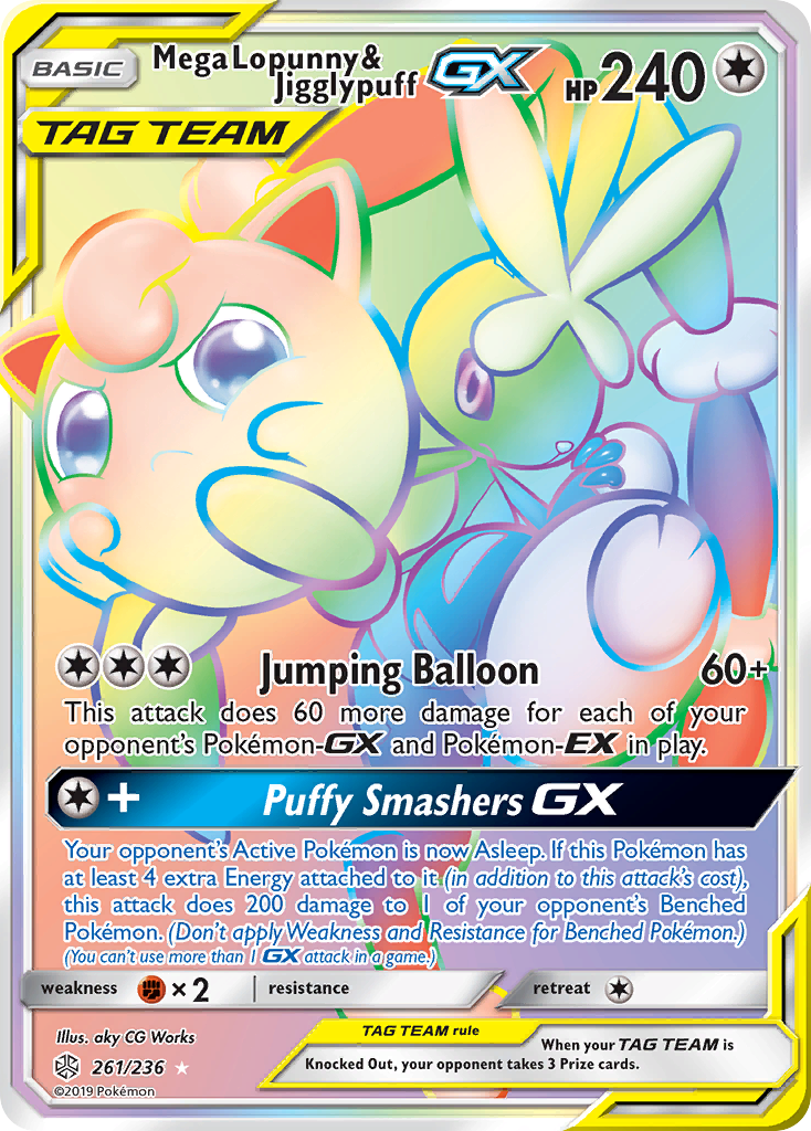 Mega Lopunny & Jigglypuff GX (261/236) [Sun & Moon: Cosmic Eclipse] | Enigma On Main