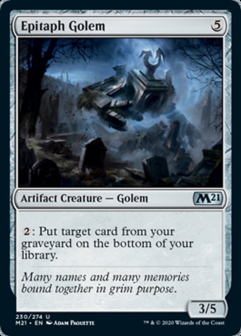 Epitaph Golem [Core Set 2021] | Enigma On Main