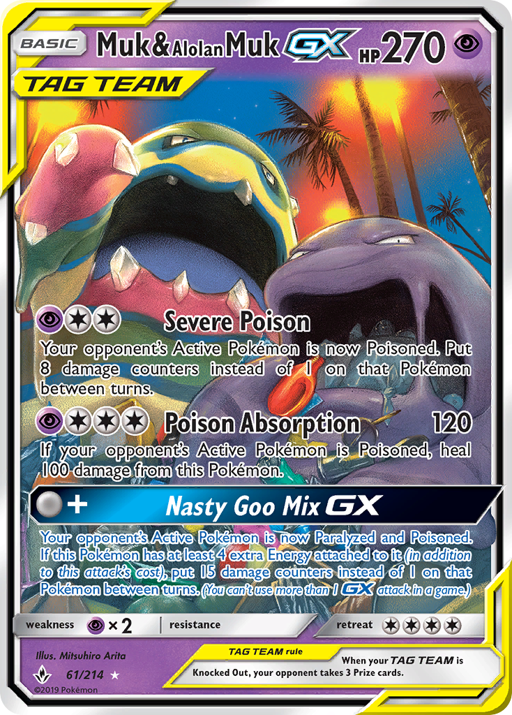 Muk & Alolan Muk GX (61/214) [Sun & Moon: Unbroken Bonds] | Enigma On Main