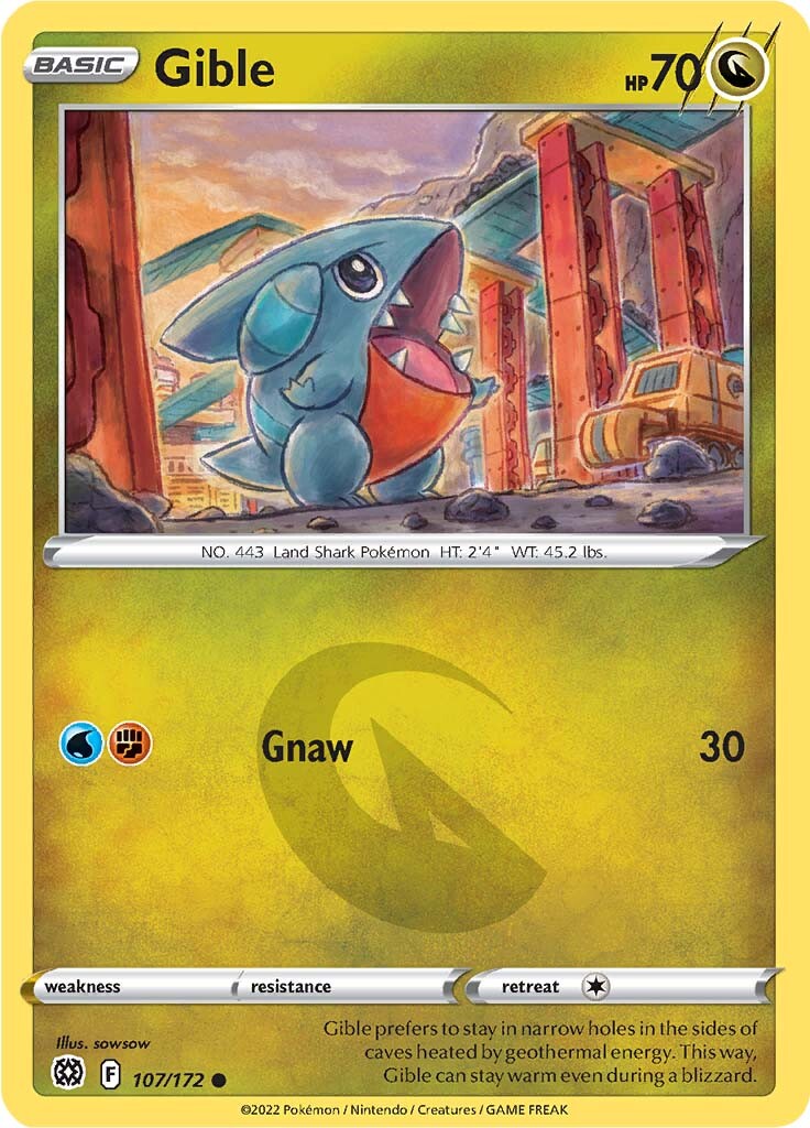 Gible (107/172) [Sword & Shield: Brilliant Stars] | Enigma On Main