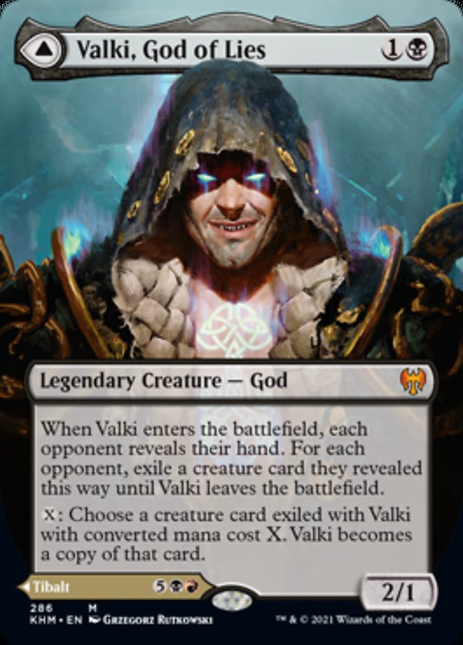 Valki, God of Lies // Tibalt, Cosmic Impostor (Borderless) [Kaldheim] | Enigma On Main