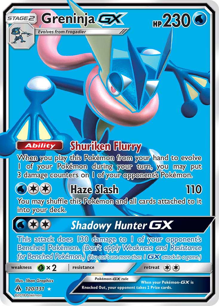 Greninja GX (120/131) [Sun & Moon: Forbidden Light] | Enigma On Main