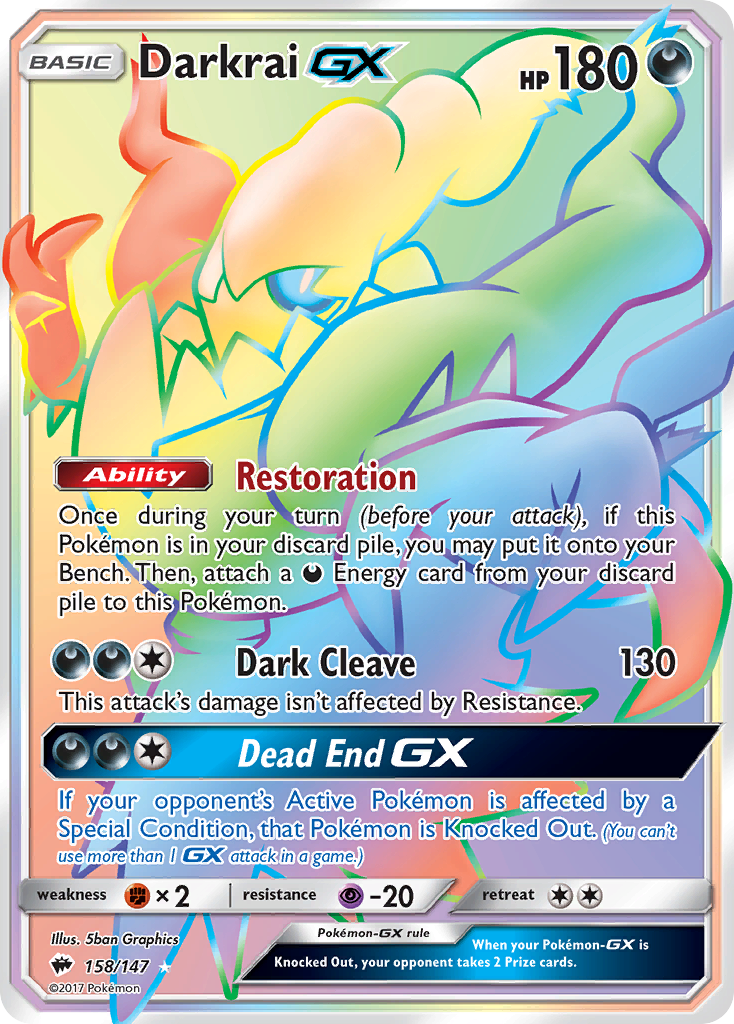 Darkrai GX (158/147) [Sun & Moon: Burning Shadows] | Enigma On Main