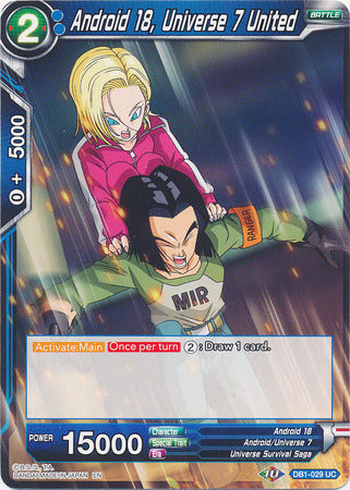 Android 18, Universe 7 United (DB1-029) [Dragon Brawl] | Enigma On Main