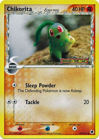 Chikorita (44/101) (Delta Species) (Stamped) [EX: Dragon Frontiers] | Enigma On Main