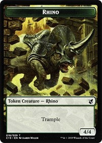 Rhino // Egg Double-sided Token [Commander 2019 Tokens] | Enigma On Main