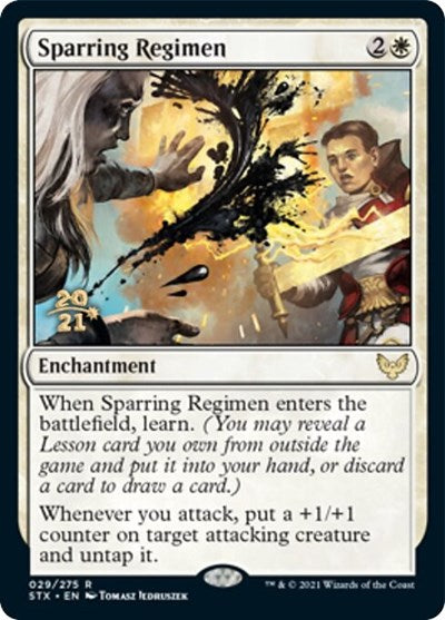 Sparring Regimen [Strixhaven: School of Mages Prerelease Promos] | Enigma On Main