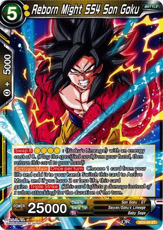 Reborn Might SS4 Son Goku (Starter Deck - The Crimson Saiyan) [SD5-04] | Enigma On Main