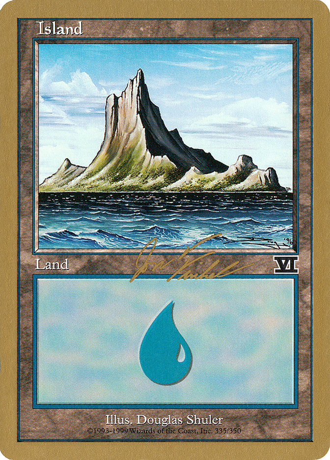 Island (jf335) (Jon Finkel) [World Championship Decks 2000] | Enigma On Main