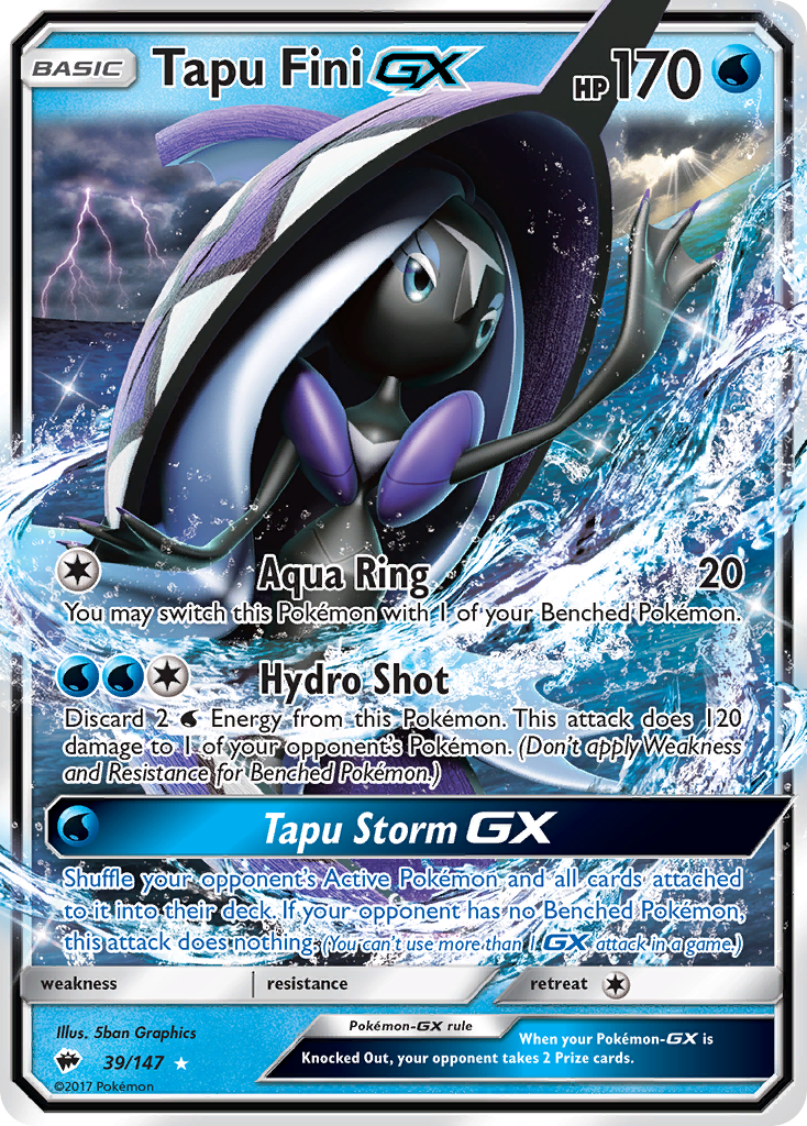 Tapu Fini GX (39/147) [Sun & Moon: Burning Shadows] | Enigma On Main