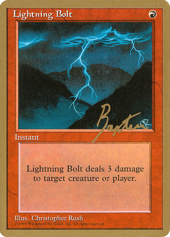 Lightning Bolt (George Baxter) [Pro Tour Collector Set] | Enigma On Main